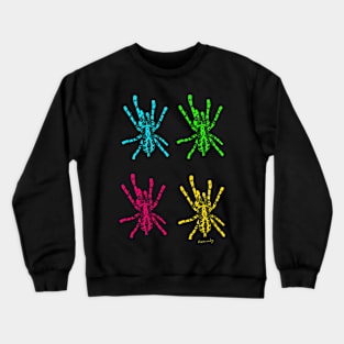 Ornamental Tarantulas (Poecilotheria) rainbow Crewneck Sweatshirt